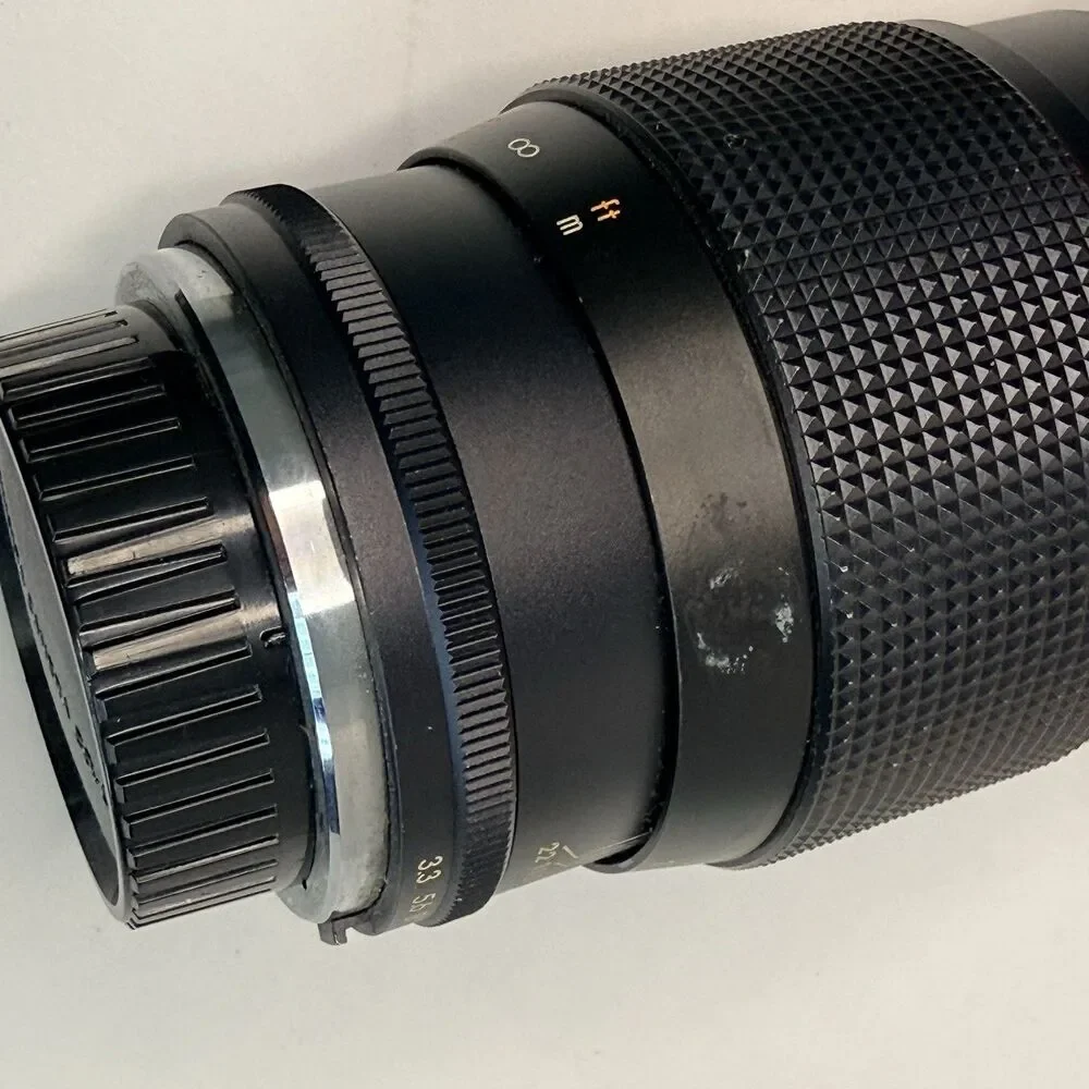 Kamero 200mm f3.3 Telephoto Lens Minolta Mount Vintage Rare 70s Optics Untested